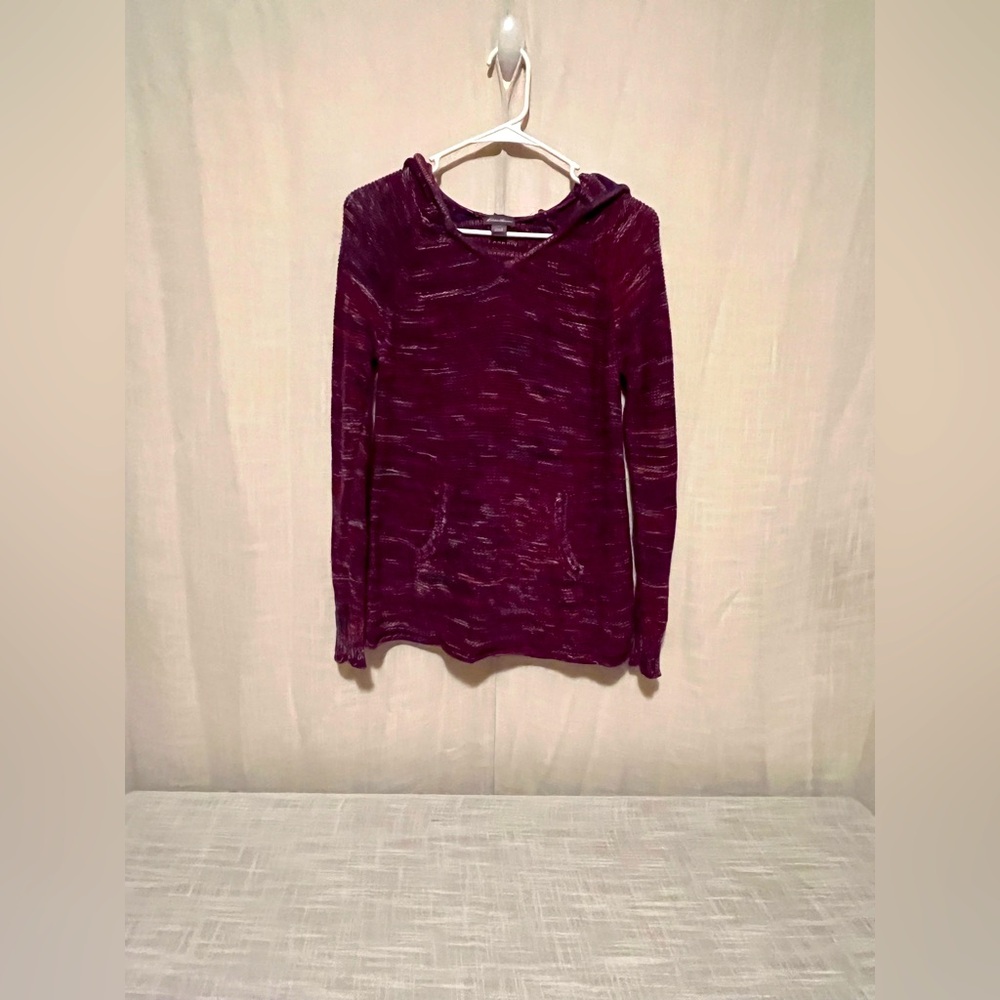 Eddie Bauer Women's Burgundy Multicolored sweater Hoodie
